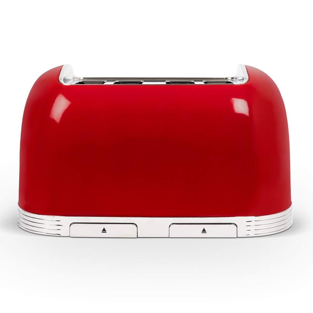 4-Slots retro broodrooster fire red