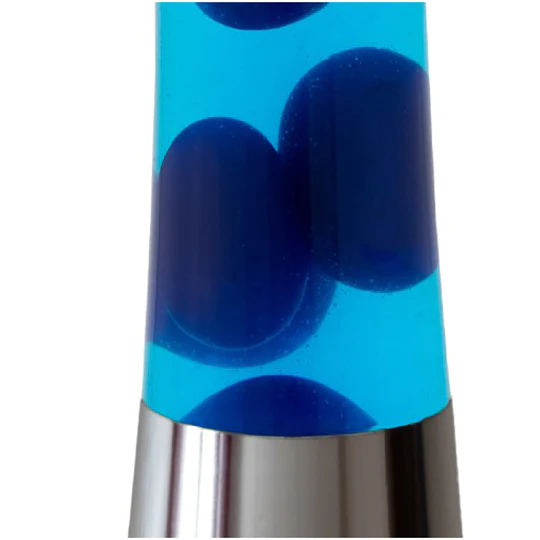 Fisura lavalamp chroom blauw