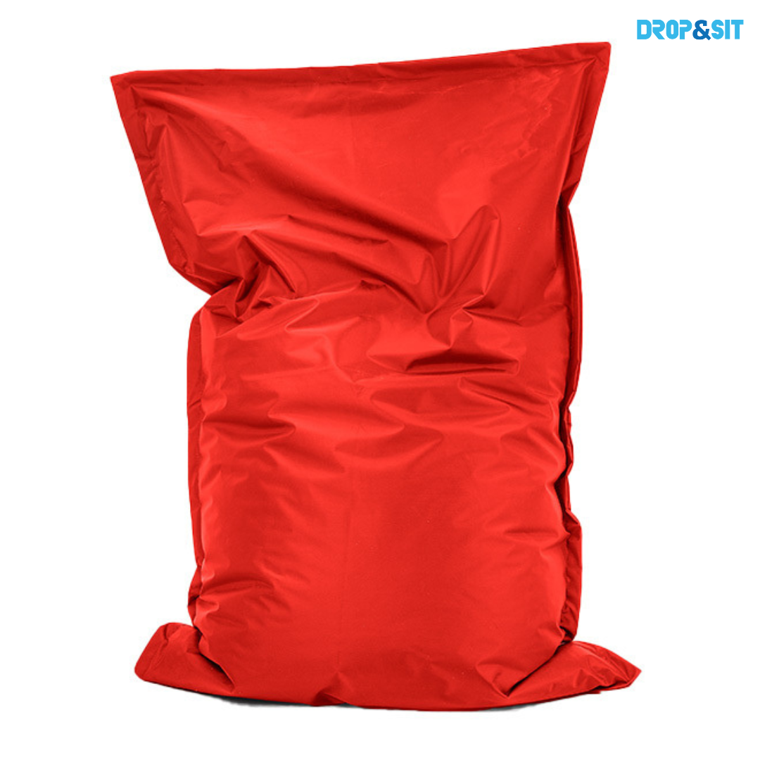 Drop & Sit zitzak, rood, voor binnen en buiten, 100 x 150 cm