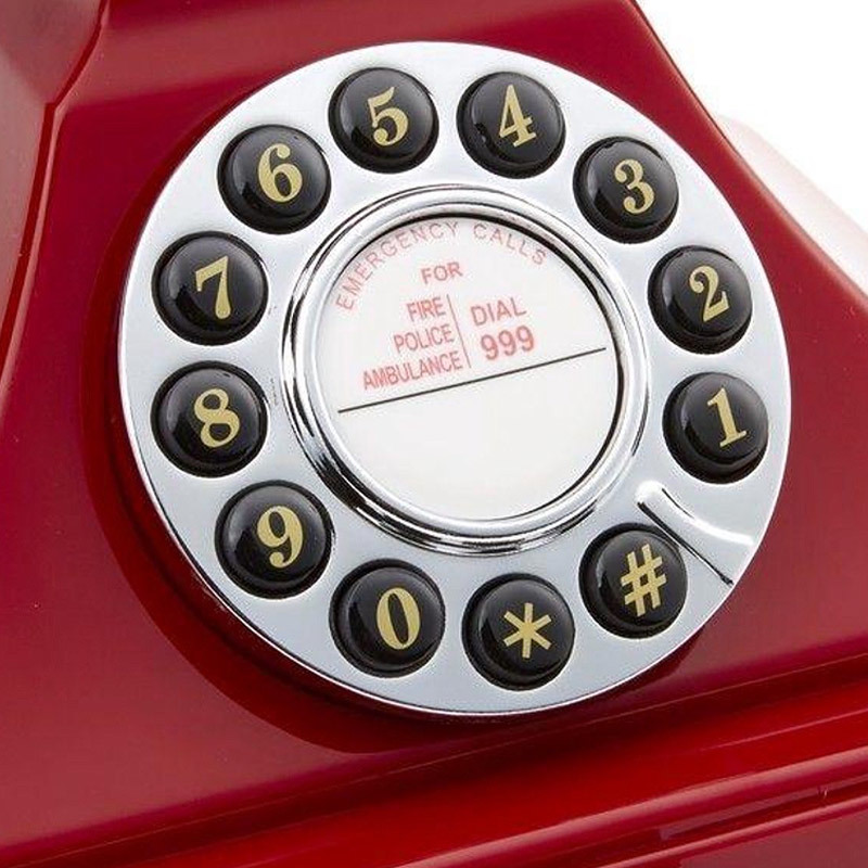 Carrington retro telefoon rood