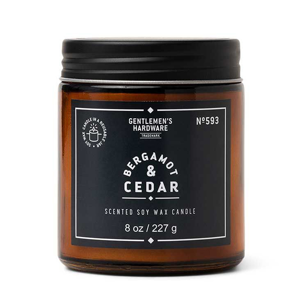 Geurskaars bergamot + cedar - in glazen apothekerspot