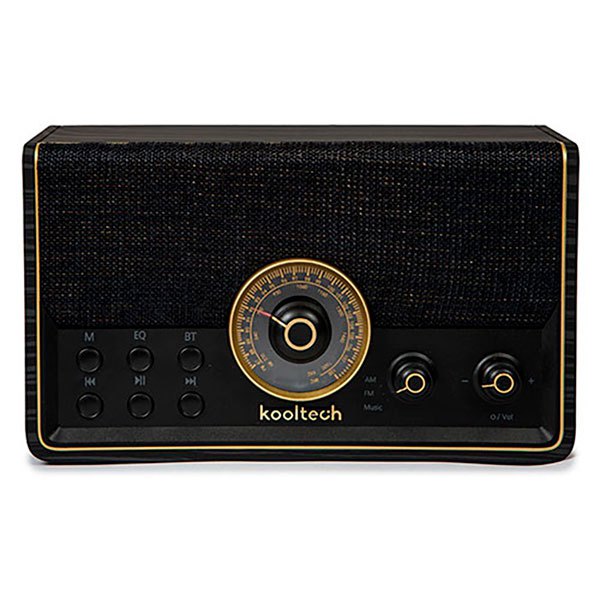 KoolTech Techno Retro radio AM FM Bluetooth Zwart