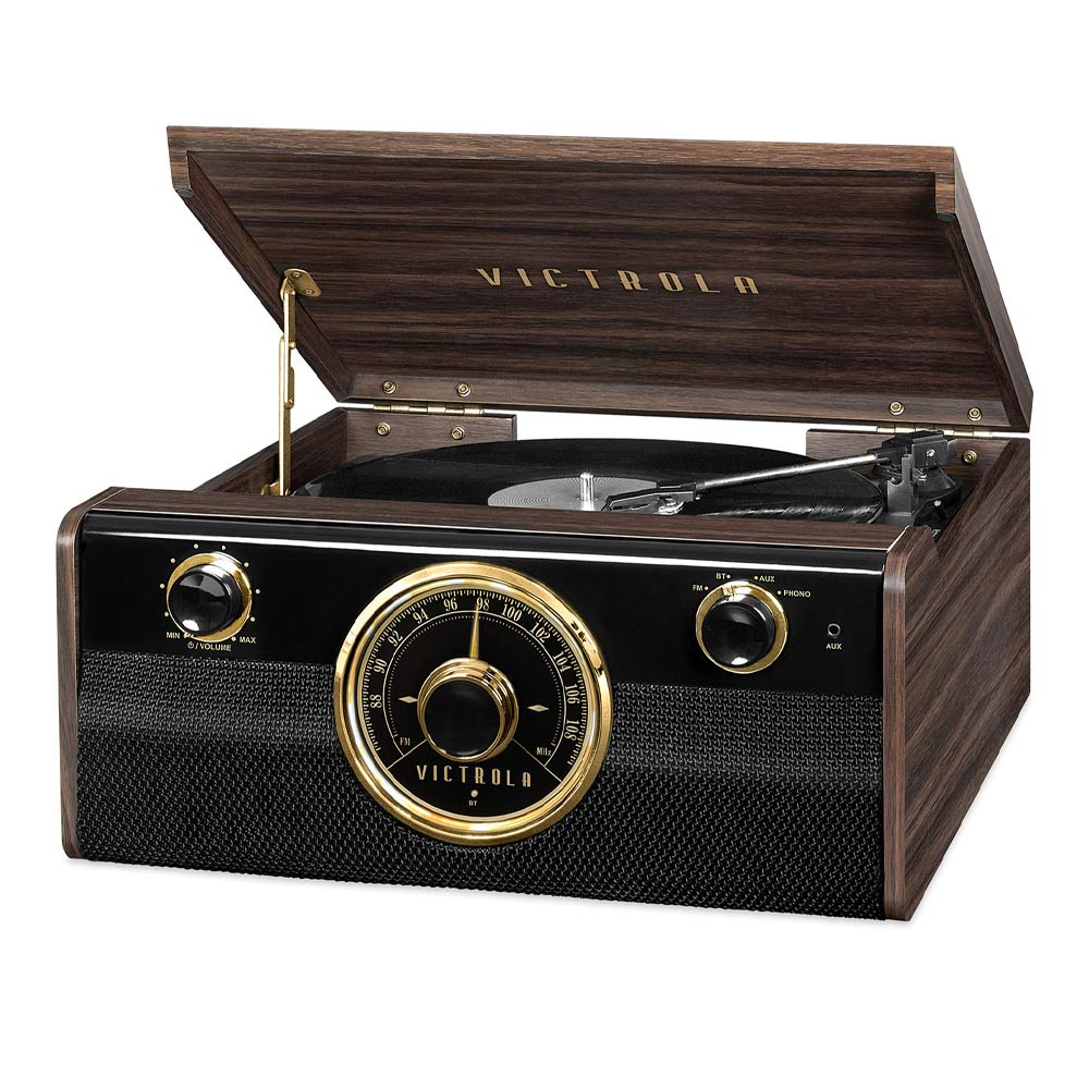 Victrola VTA-240B Retro Platenspeler Bluetooth 3-in-1 Mahonie