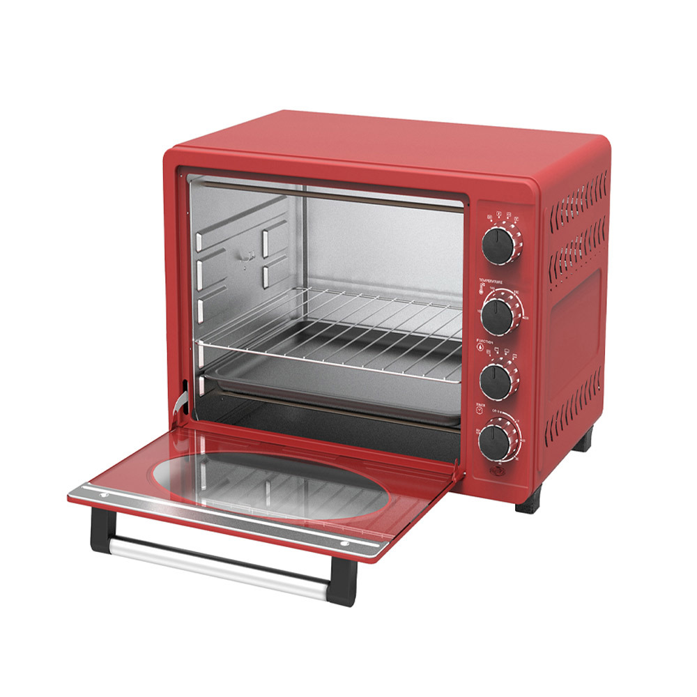 Retro mini oven 35 L rood