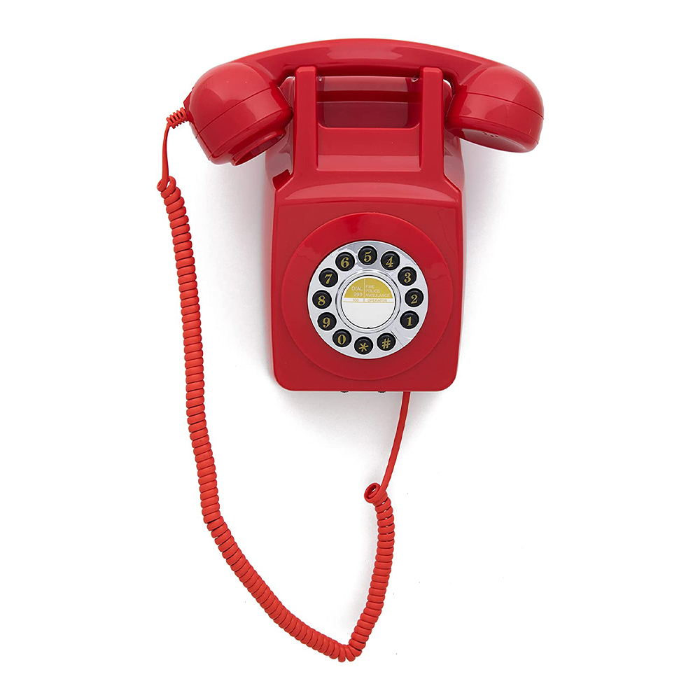 Retro wandtelefoon rood