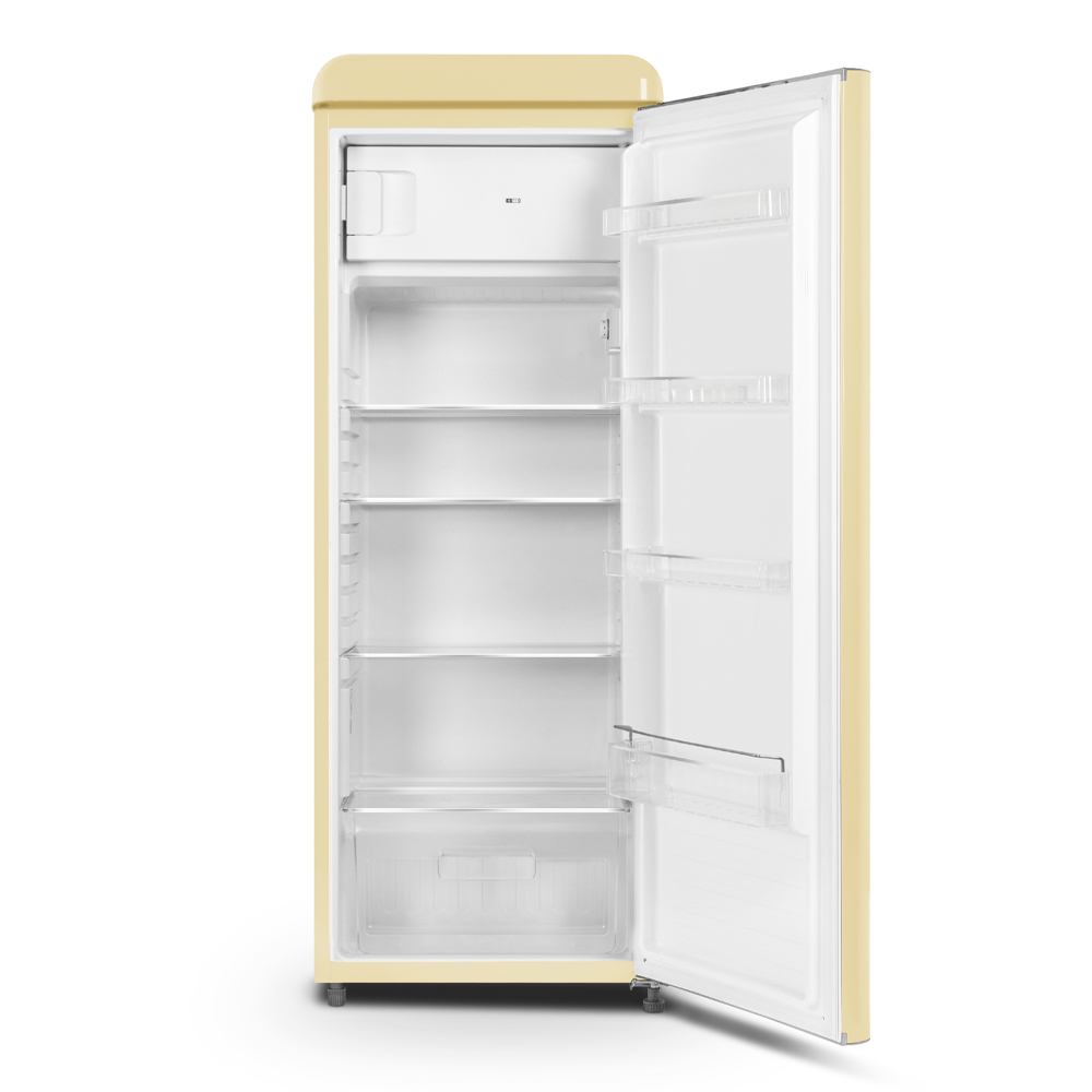 Schneider SCCL 222 Retro Koelkast Creme - Retro Amerikaanse koelkast met vriesvak