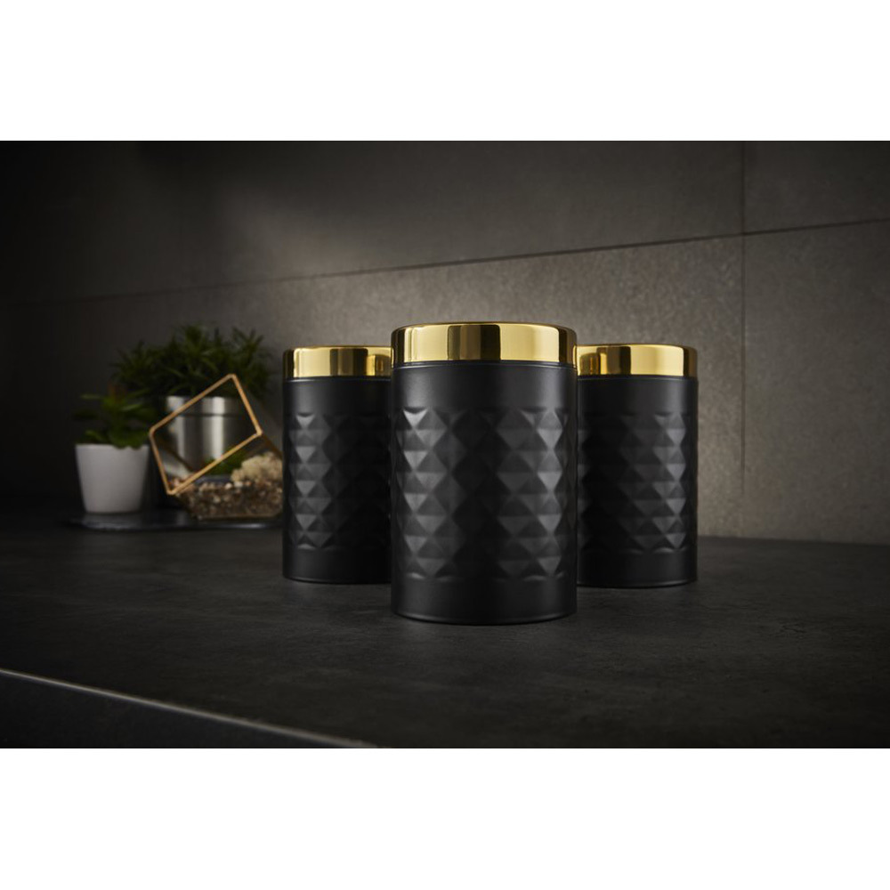 Swan Gatsby retro opbergblikken set van 3 zwart