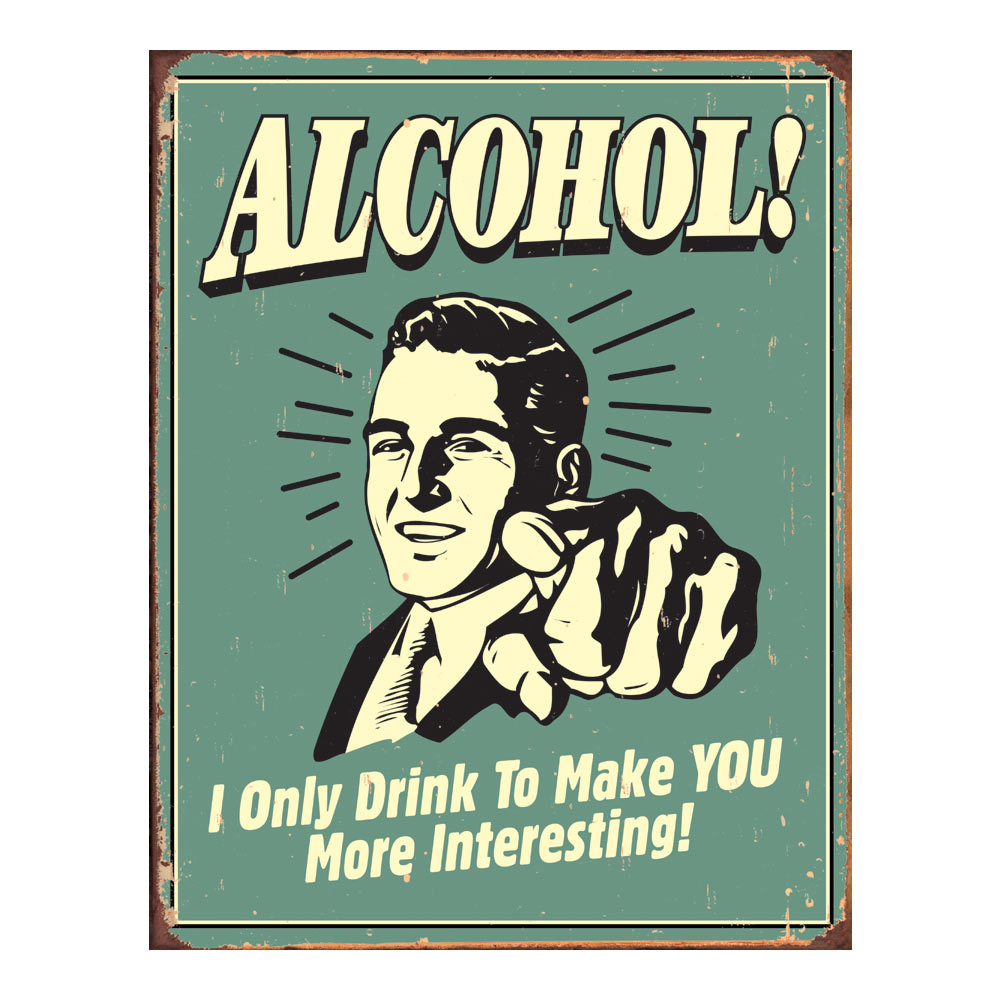 Metalen Retro Bord Alcohol