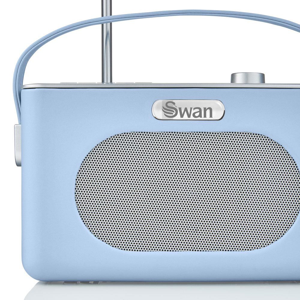 Swan Draagbare Retro Radio DAB+ Bluetooth Blauw