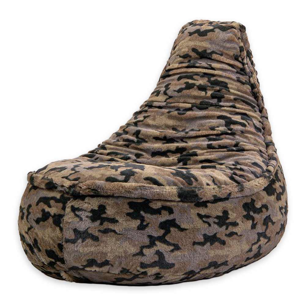 Zitzak stoel bont camouflage 100x80cm