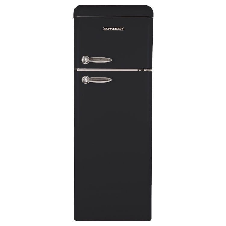 Schneider SCDD208 V Retro Koelkast Mat Zwart