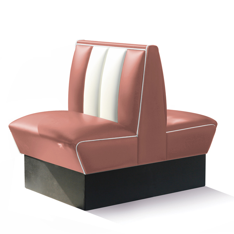Bel Air Dinerbank double Booth HW-70DB Dusty Rose
