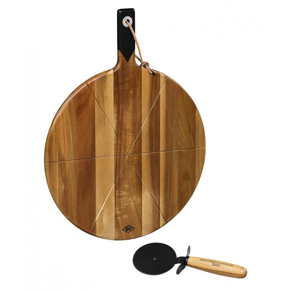 Gentlemen's Hardware Retro Pizzasnijder & Serveerplank
