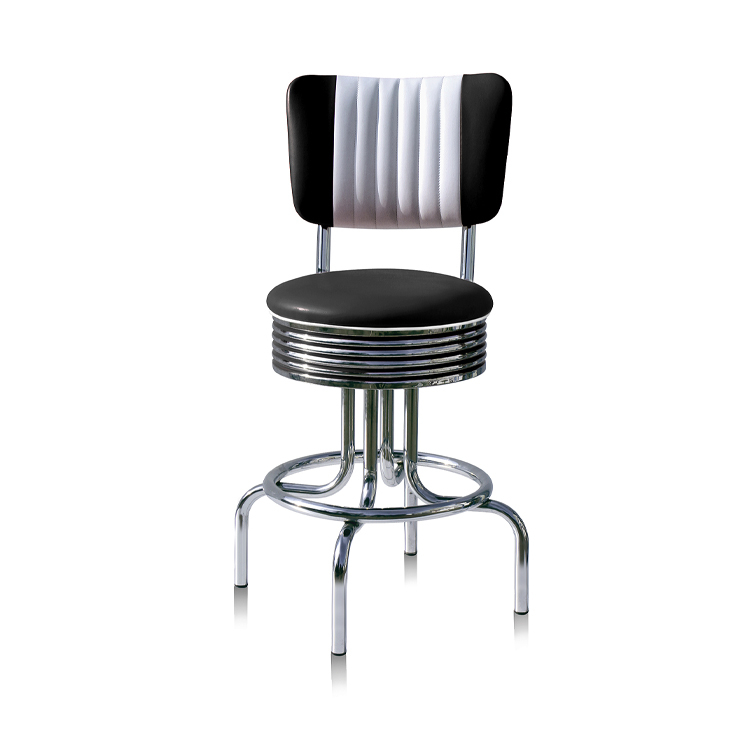 Bel Air Retro Barkruk BS-28-66-CB Zwart