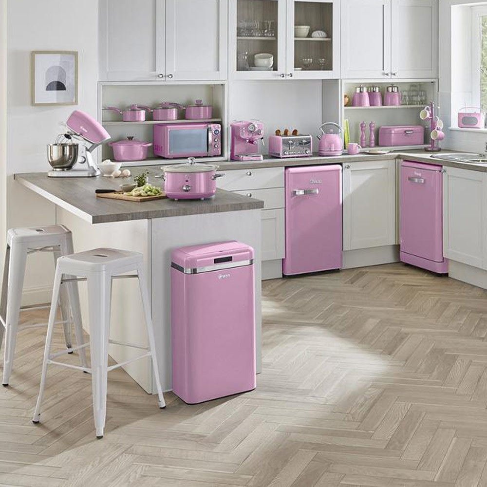 Swan Sensor Prullenbak 45 L Roze