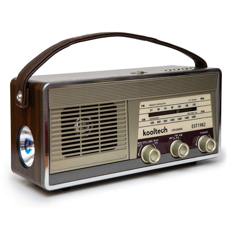 Beugel Hoes Microcomputer Retro radio met bluetooth geïnspireerd op de radio's uit de jaren 50 en 60