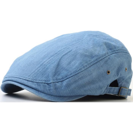 Denim Delight Flat Cap Katoen blauw