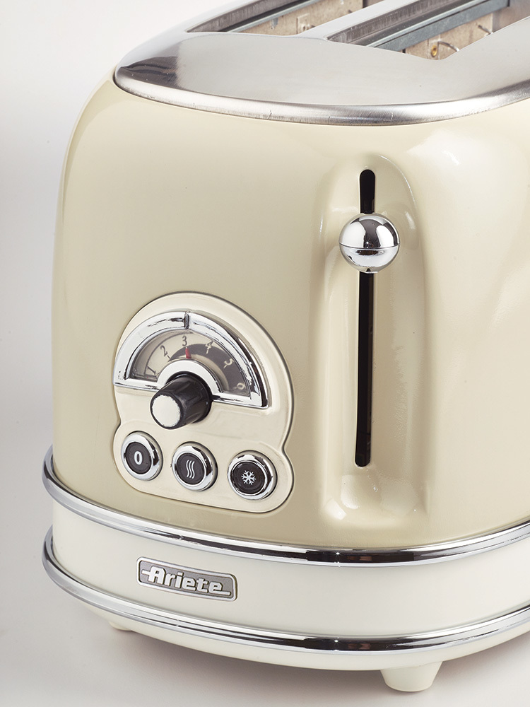 Ariete retro broodrooster beige met tostiklemmen