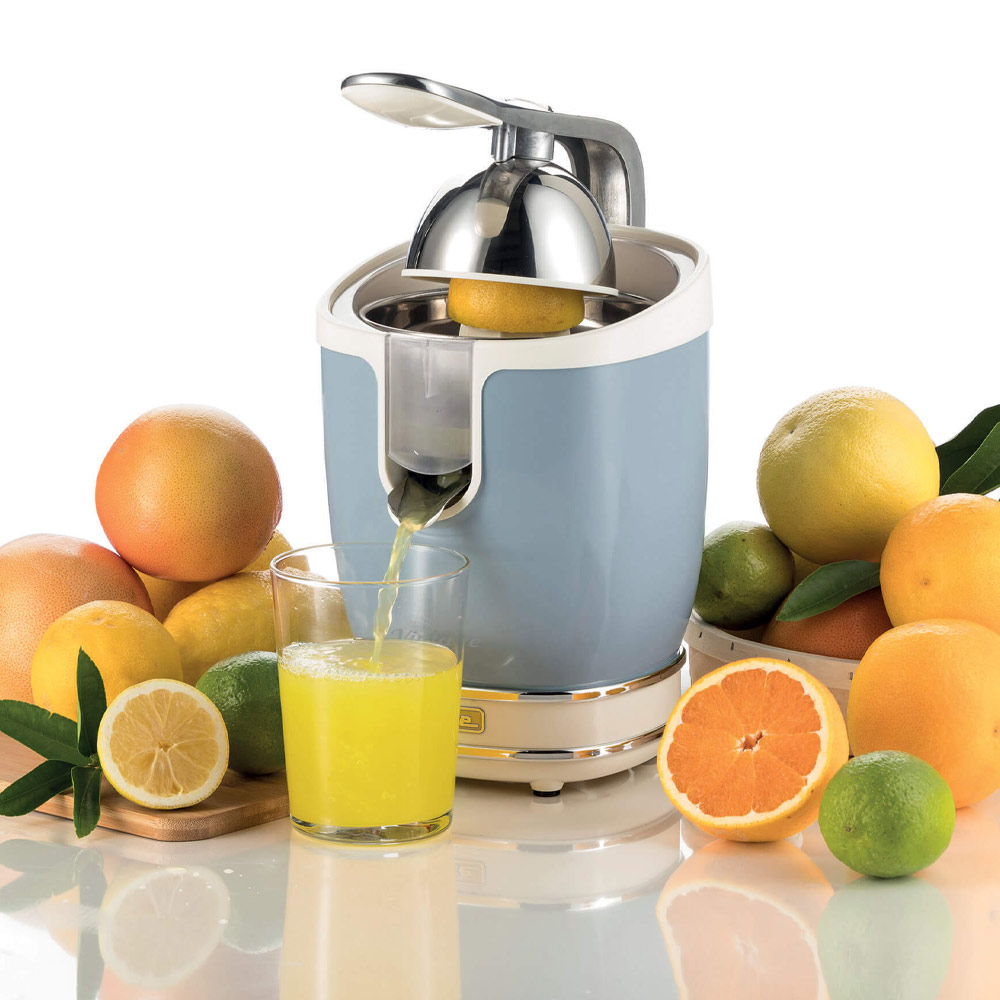 Elektrische retro citruspers blauw