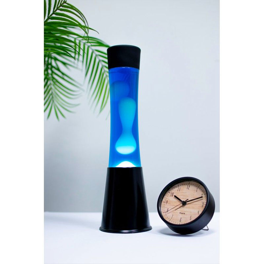 Lavalamp black base blue lava