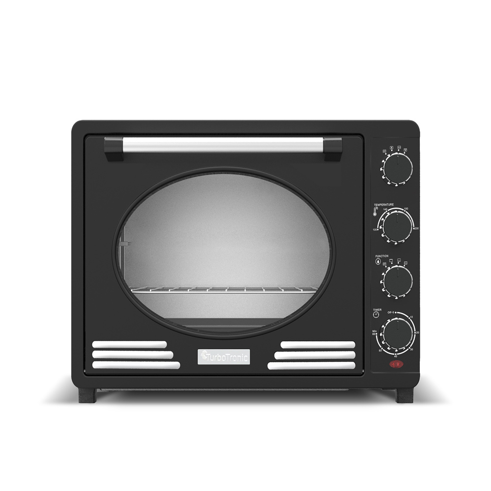 Retro mini oven 35 L zwart