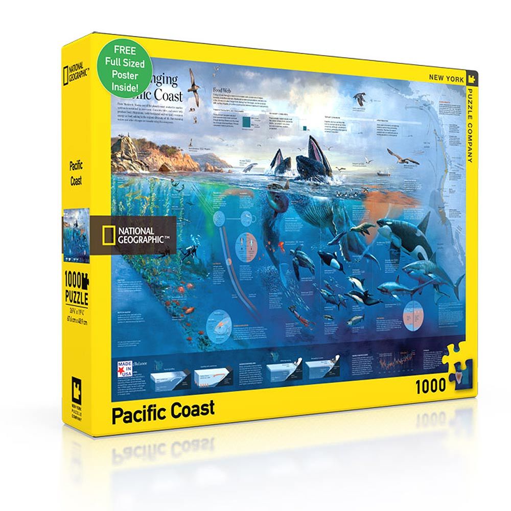 New York Puzzle Company - Pacific Coast 1000-delige Puzzel