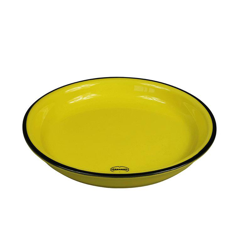 Retro gebaksbord emaille  geinspireerd sunny yellow