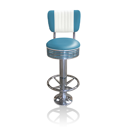 Bel Air Retro Barkruk BS-27-77CB Footring Blauw