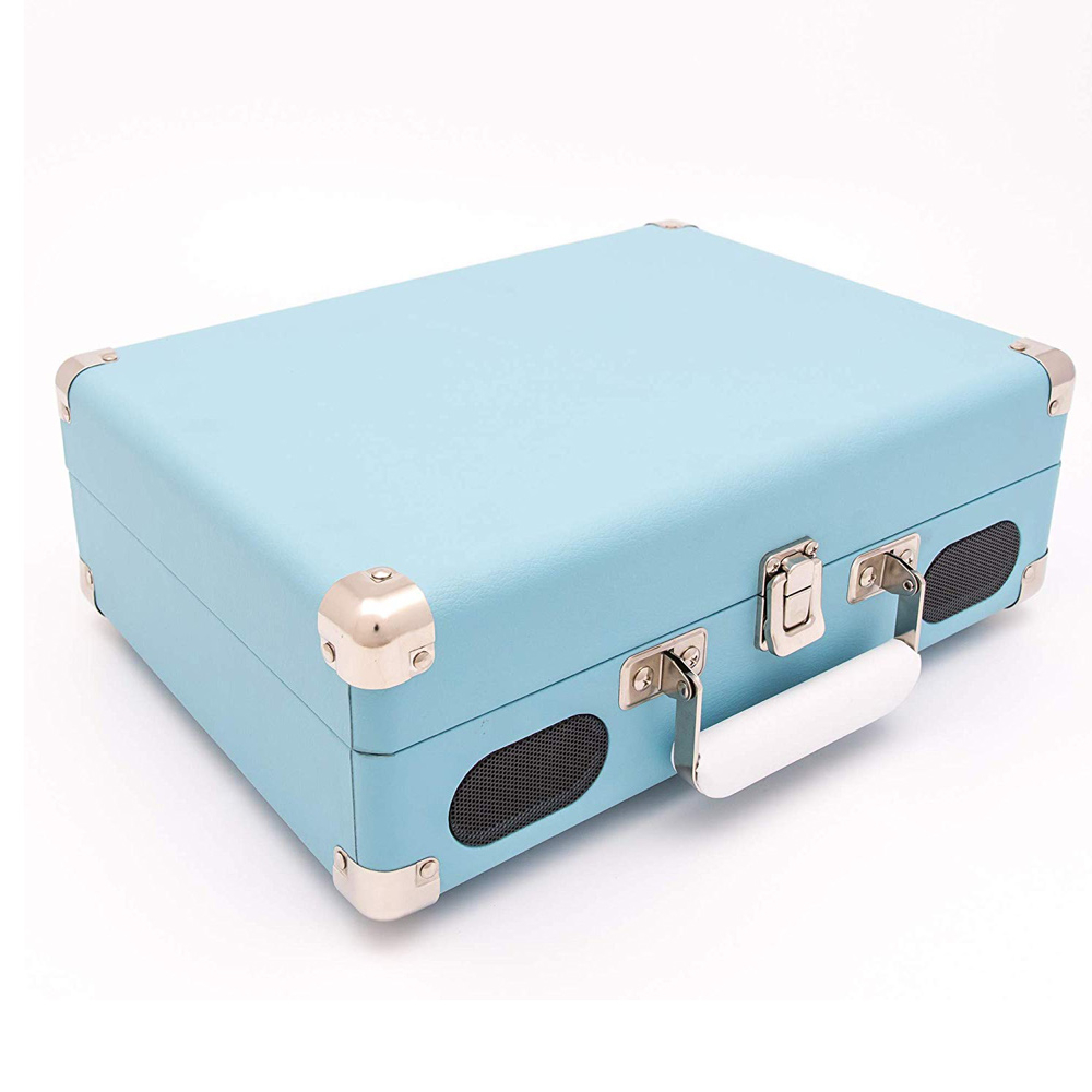 GPO Soho retro platenspeler blauw