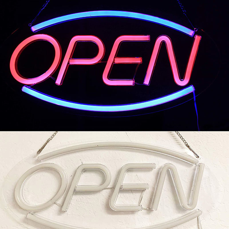 Neon verlichting open - rood blauw