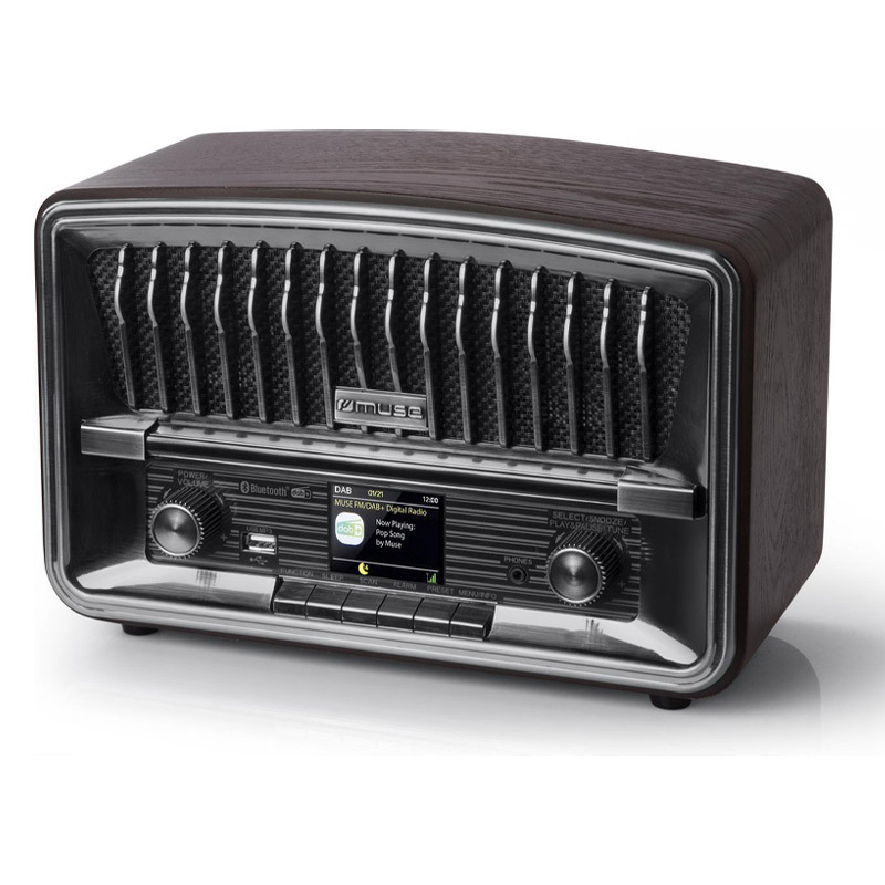 Muse M-135DBT Retro Radio DAB+ Donkerbruin