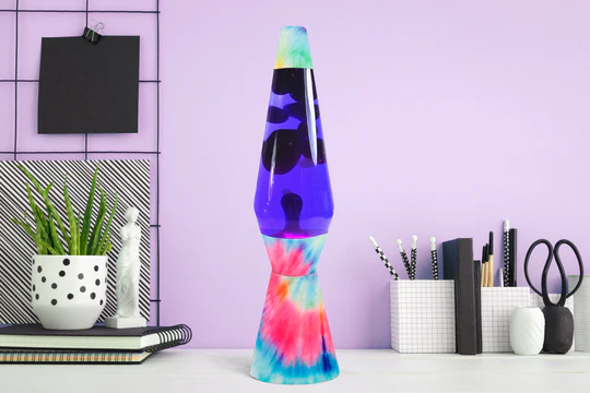 Lavalamp tie dye paars