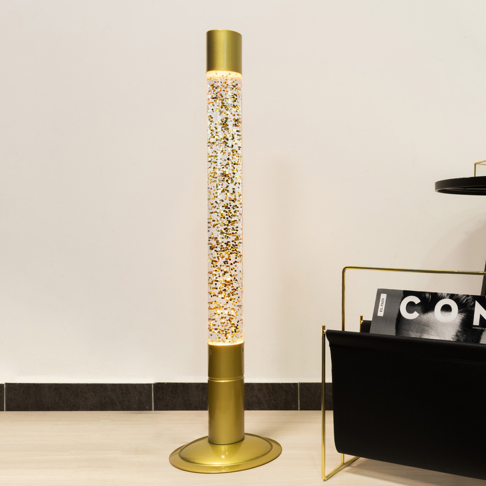 Fisura retro XXL vloer lavalamp - glitters