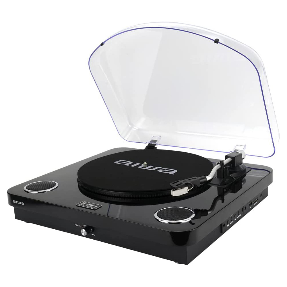 AIWA GBTUR120-BK Bluetooth USB Platenspeler met FM-Radio Zwart