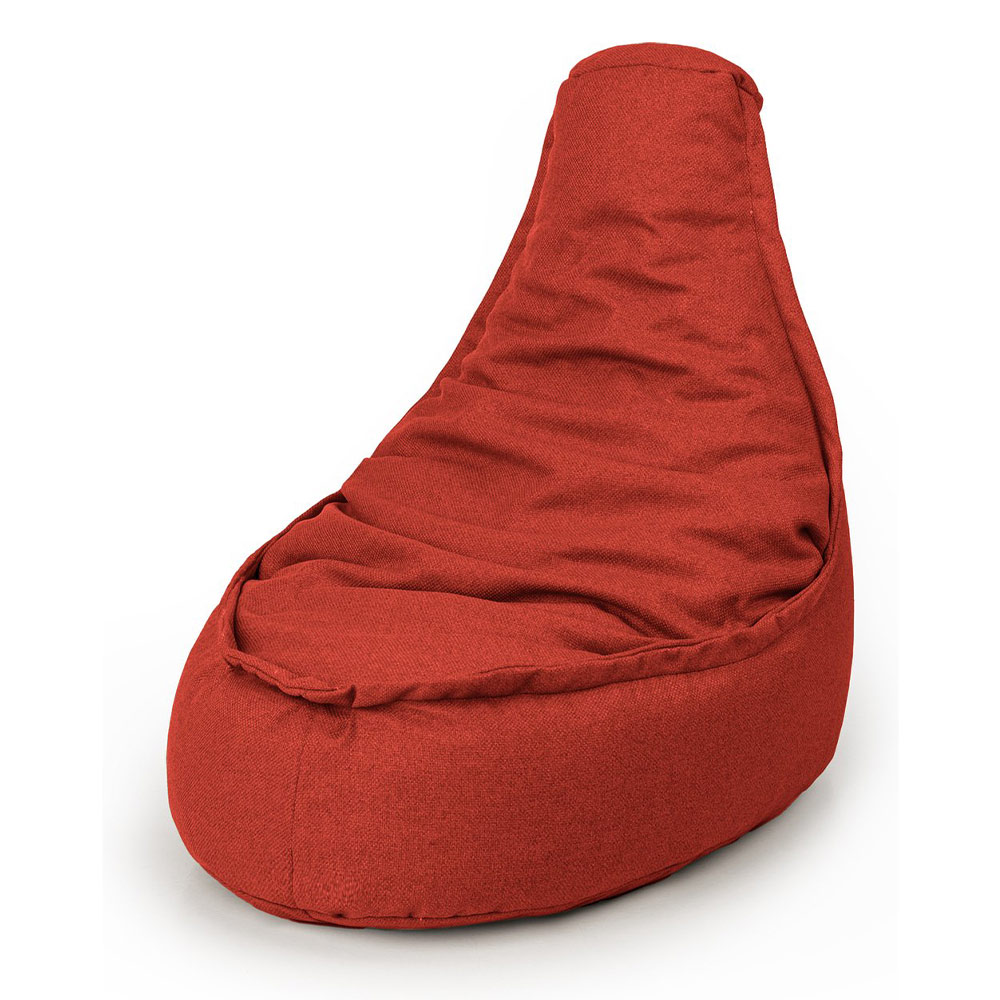 Duurzame zitzak stoel rood 100x80cm