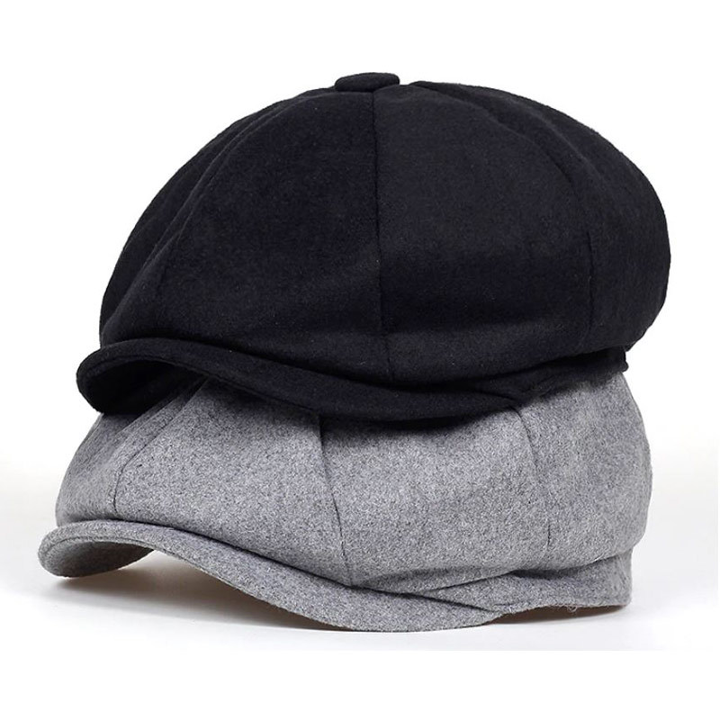 Newsboy cap one-size lichtgrijs