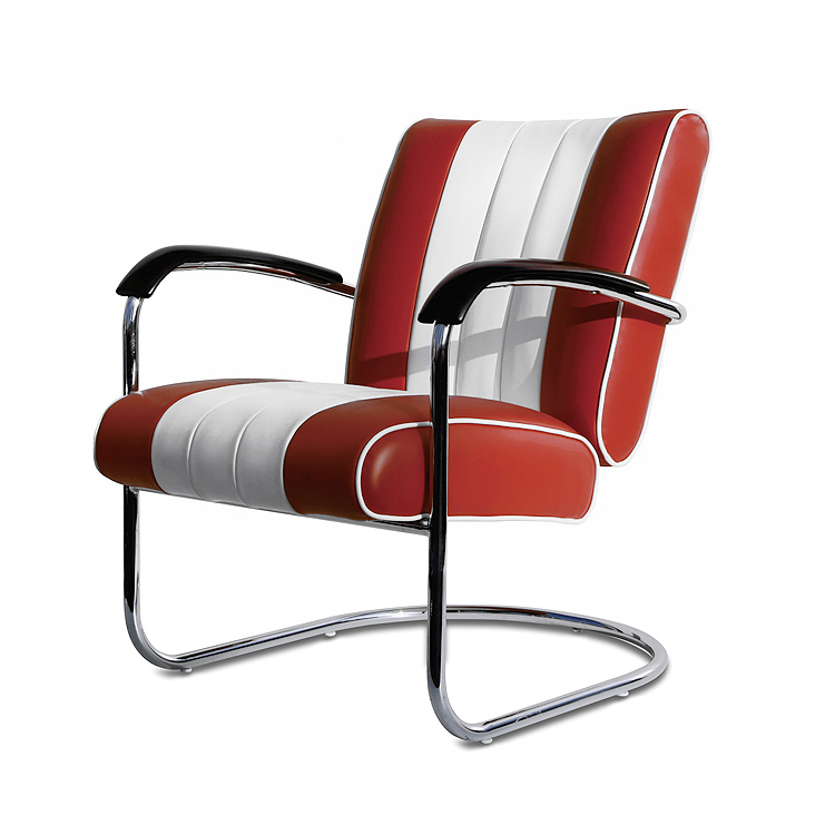 Bel Air Retro Loungestoel LC-01 Ruby