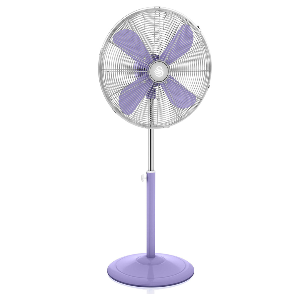 Swan 16 inch Retro Vloerventilator Paars