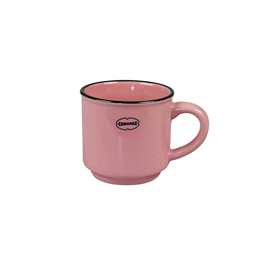 Retro espressokopje emaille  geinspireerd cinnamon pink