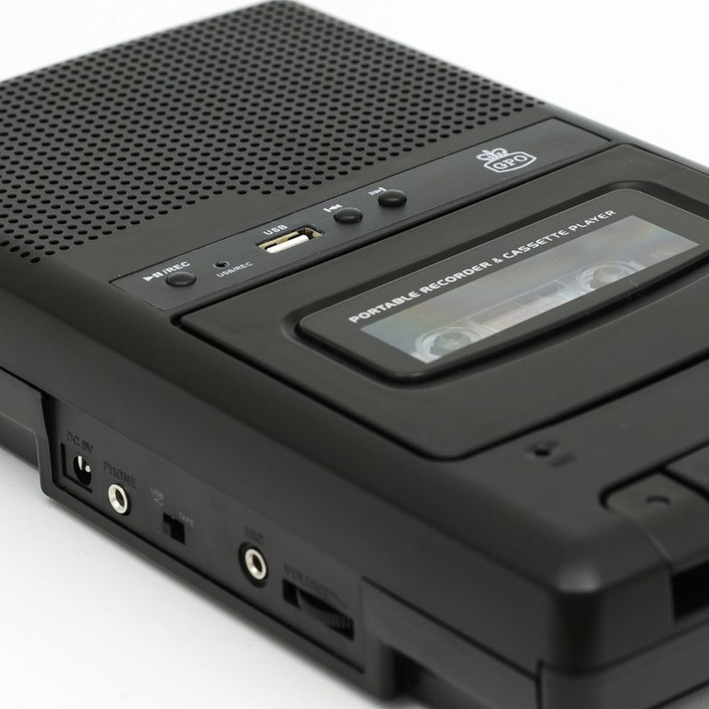GPO CRS132 draagbare retro cassetterecorder USB/Microfoon