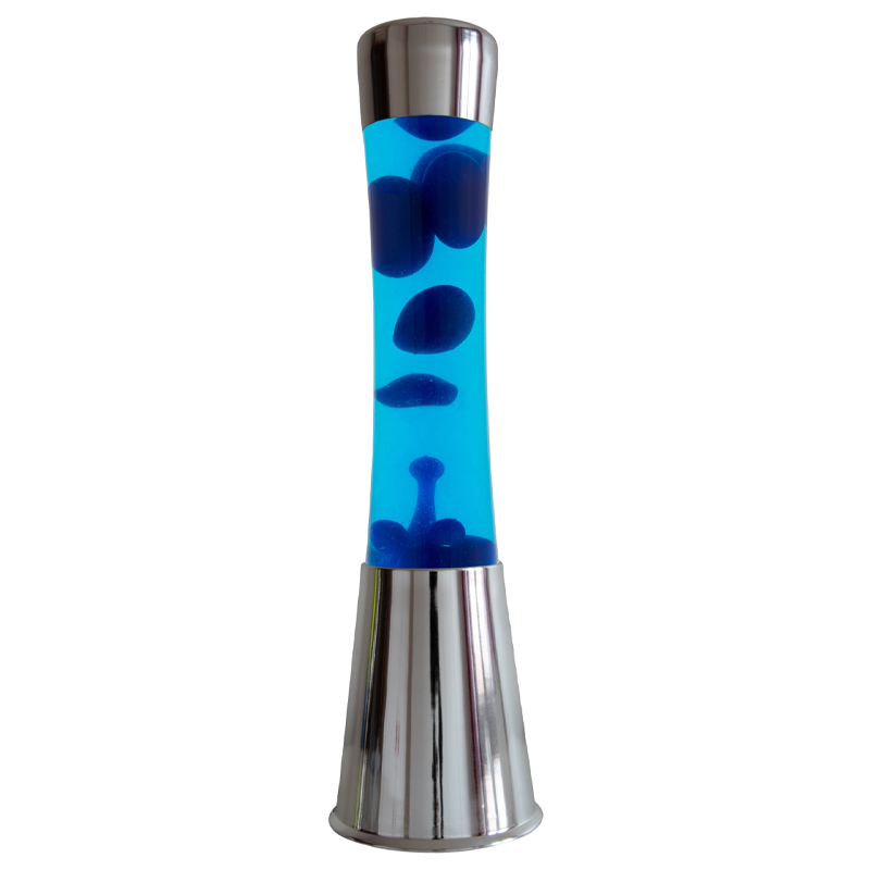 Fisura lavalamp chroom blauw