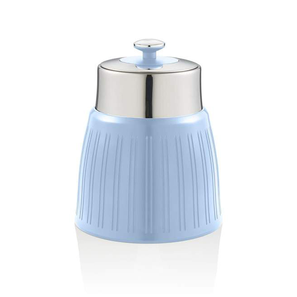Retro opbergblikken set van 3 blauw