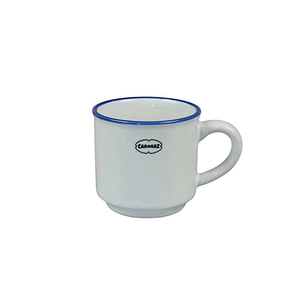 Retro espressokopje emaille  geinspireerd classic white