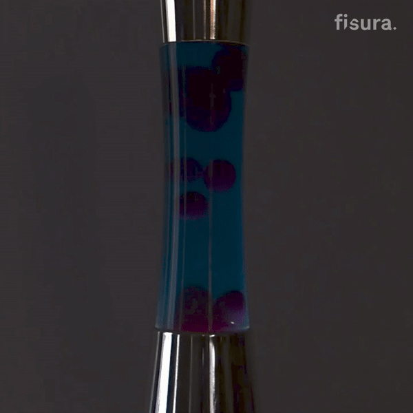 Fisura lavalamp chroom blauw