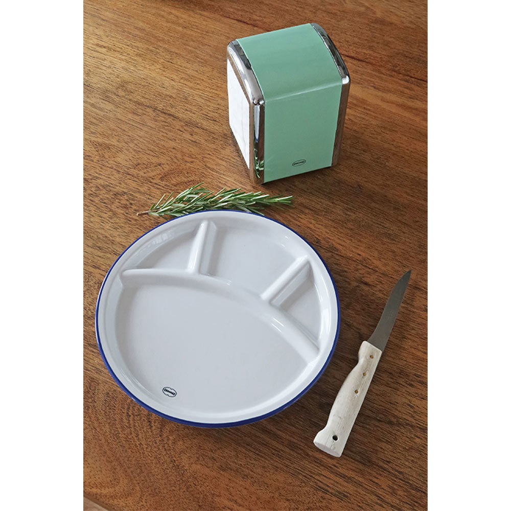 Retro fonduebord 24 cm classic white