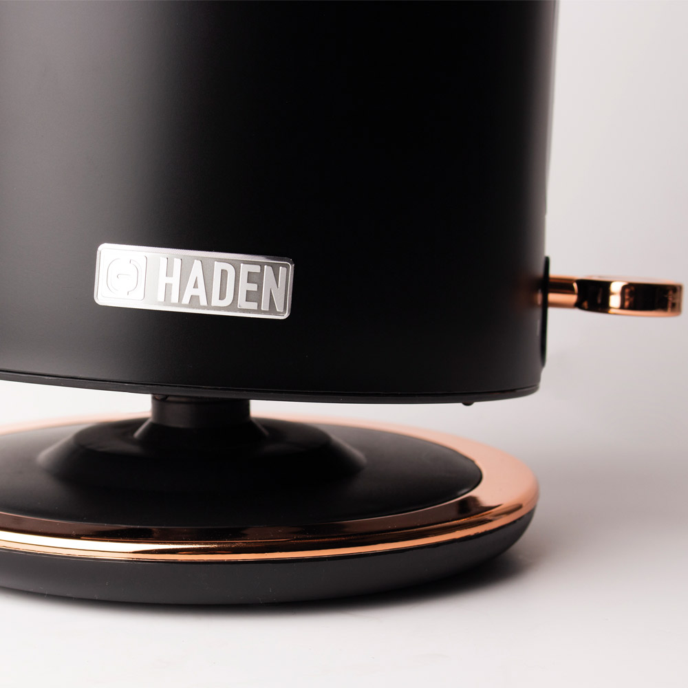 Haden Heritage retro waterkoker zwart & koper