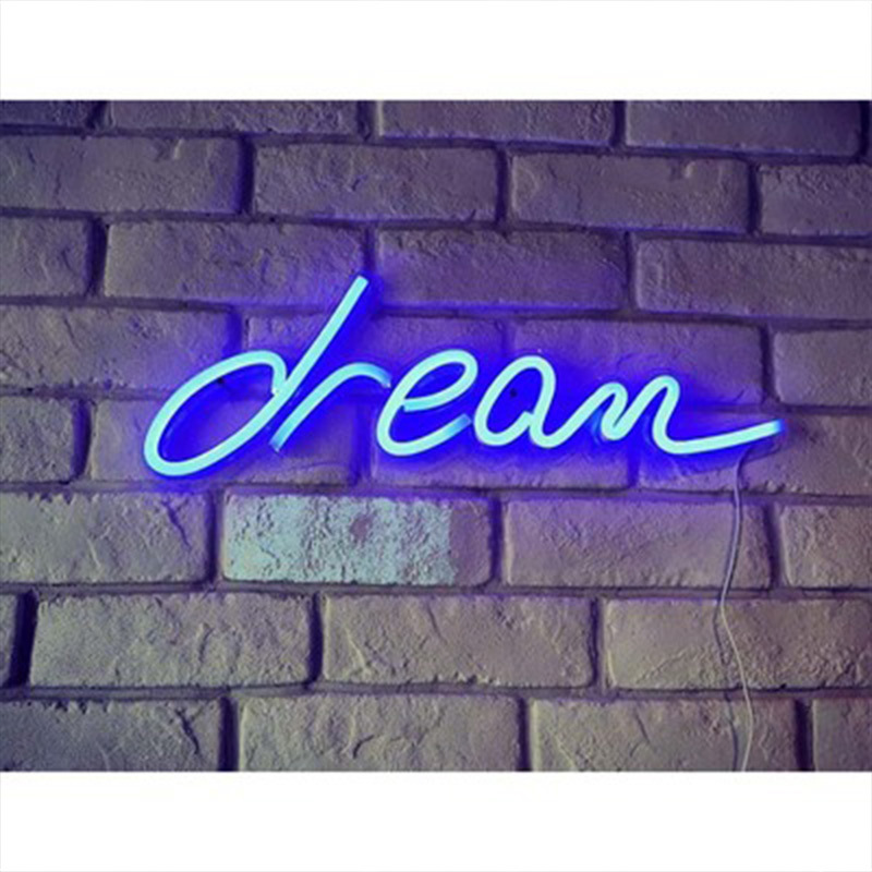 Retro neon verlichting Dream - blauw