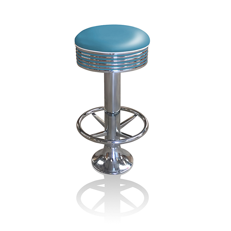 Bel Air Retro Barkruk BS-27-77 Footring Blauw