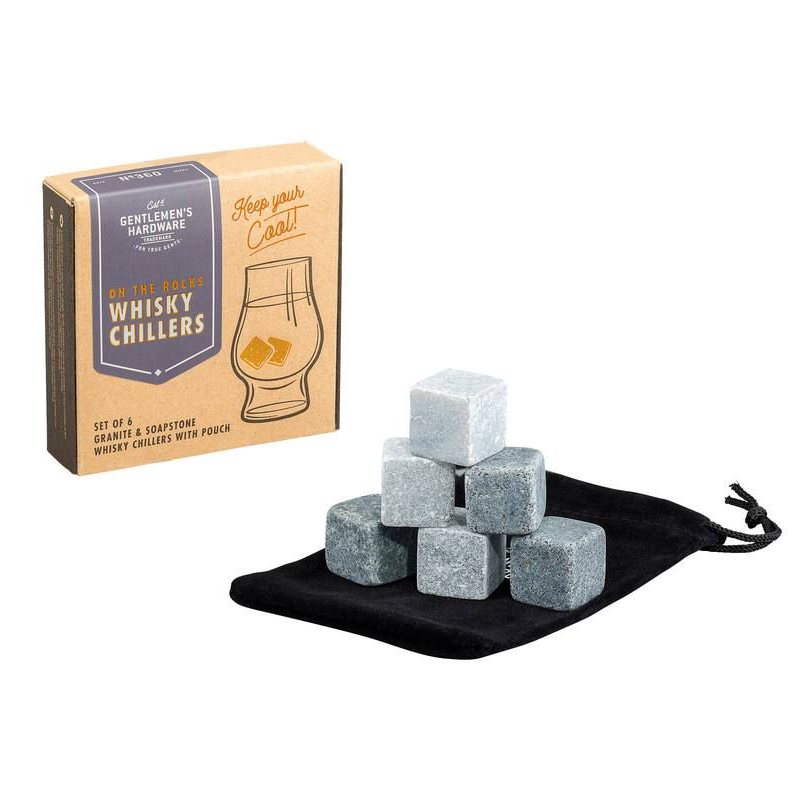 Retro whisky koelers - set van 6 whisky stenen