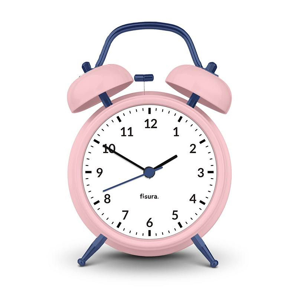 Retro wekker pink & blue